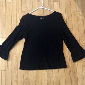 Kate Spade Black Bell Sleeve Blouse